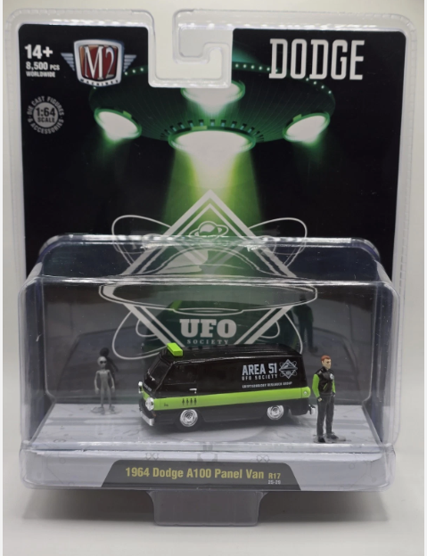 M2 Machines 1:64 R17 UFO Society 1964 Dodge A100 Panel Van | eBay